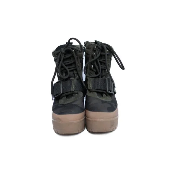 Steve Madden Nayra Camo Platform Boots Sz 6M Lace-Up Lug Sole Combat Style - Picture 5 of 13